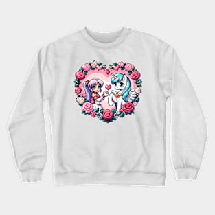 Unicorn Valentine Days Crewneck Sweatshirt